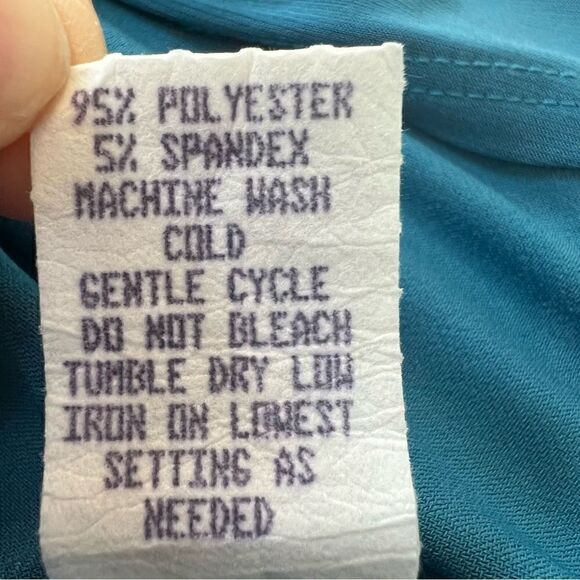 Tempted One Shoulder Bodycon Rhinestone Studded Dress Teal Women’s Medium NWOT - Picture 5 of 5